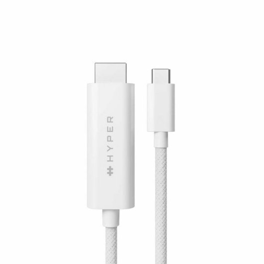 Cable Targus HYPER 4K USB-C a HDMI 2.1a Blanco 2,5 m