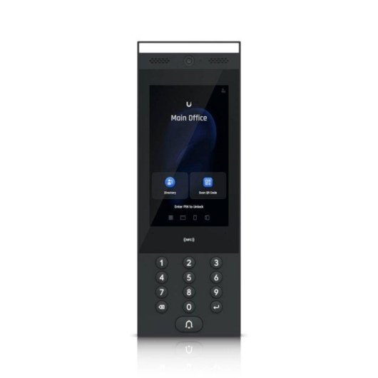 Videocitofono Ubiquiti Ua-intercom Schermo 7” 1024x600 NFC PoE 48V Nero