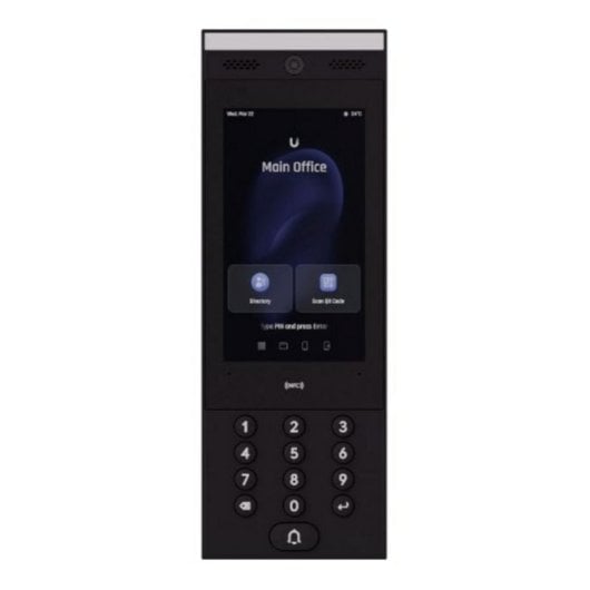 Videocitofono Ubiquiti Ua-intercom Schermo 7” 1024x600 NFC PoE 48V Nero