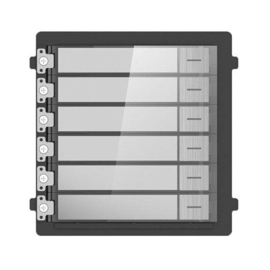 6-knops roestvrijstalen uitbreidingsmodule voor Hikvision video-intercom