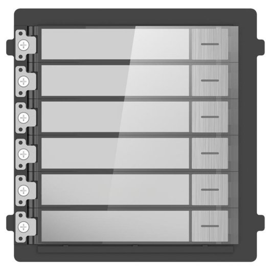 6-knops roestvrijstalen uitbreidingsmodule voor Hikvision video-intercom