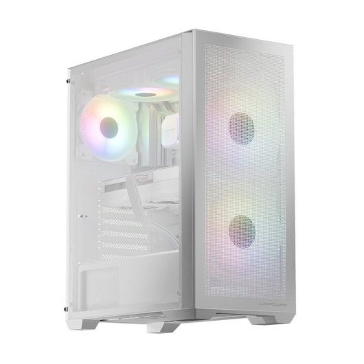 Caja LC-Power Gaming 717W Meshwork_L Light blanca ATX con 3 ventiladores ARGB