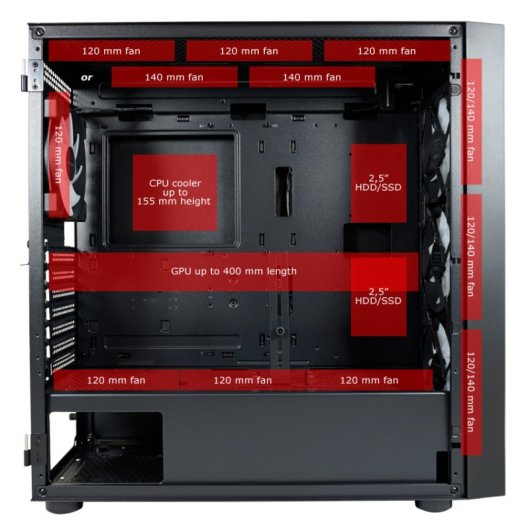 Gehause PC LC-Power LC-810B-ON Dark_Crawler_X ARGB