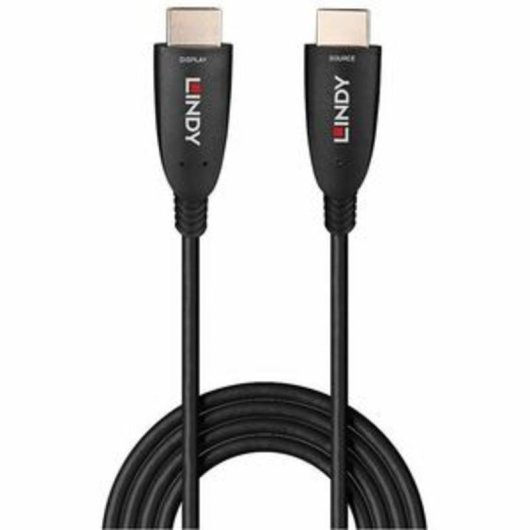 Câble HDMI Lindy 60m Fibre Optique Hybride 48 Gbit/s Noir