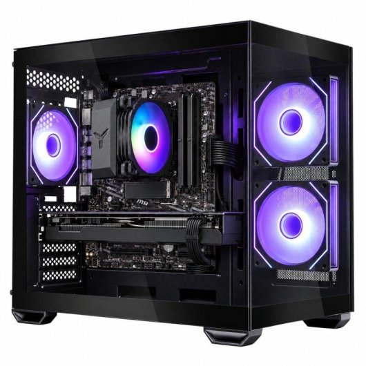 PC de bureau DECLICINFO AMD Ryzen 5 5600 32 Go Refroidissement RGB 500 Go SSD RTX 5060 Ti Windows 11 Pro