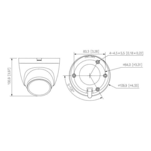 Cámara IP Dahua HDW2449T-S-LED 2K Exterior Detección IA