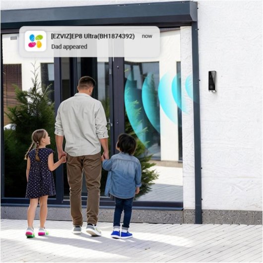 Video-Türsprechanlage WiFi EZVIZ EP8 Ultra 2 Kameras 160° Nachtsicht IP65