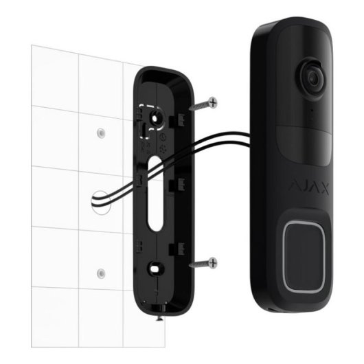 Interphone Vidéo WiFi Ajax AJ-DOORBELL-4-B 4MP 155° Vision nocturne