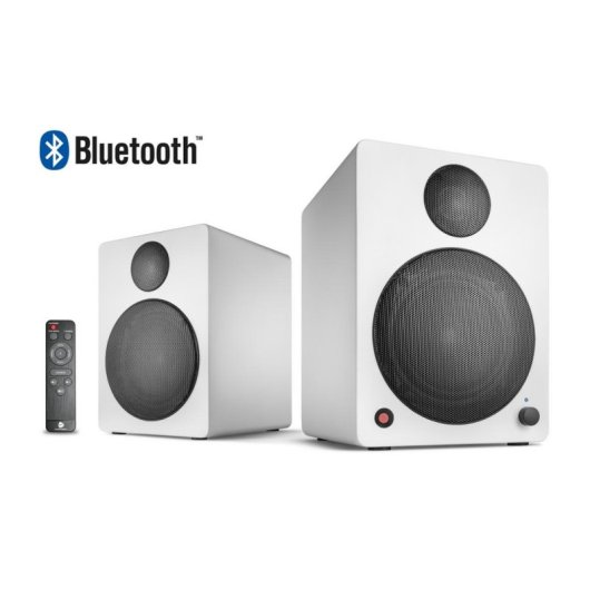 Haut-parleurs Wavemaster Cube Neo Blanc 2 voies sans fil 50W Bluetooth optique
