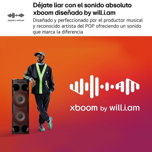 Altavoces LG POWER9000 para fiestas Bluetooth 440 W con karaoke y luces LED