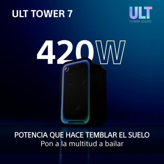Altavoces Sony Torre Bluetooth 420 W con luces y XLR