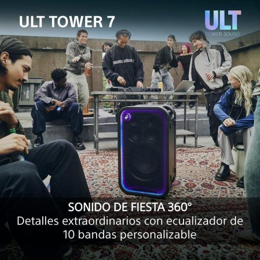 Altavoces Sony Torre Bluetooth 420 W con luces y XLR