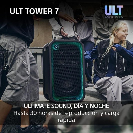 Altavoces Sony Torre Bluetooth 420 W con luces y XLR