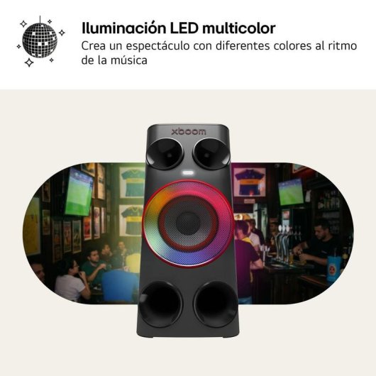 Altavoces LG portátil Bluetooth 340 W con karaoke AI