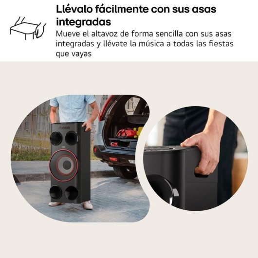 Altavoces LG portátil Bluetooth 340 W con karaoke AI