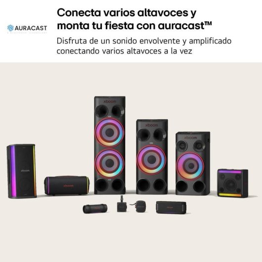 Altavoces LG portátil Bluetooth 340 W con karaoke AI