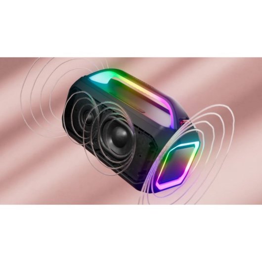 Altavoces Philips portátil inalámbrico y alámbrico 50 W con luces LED e IP67