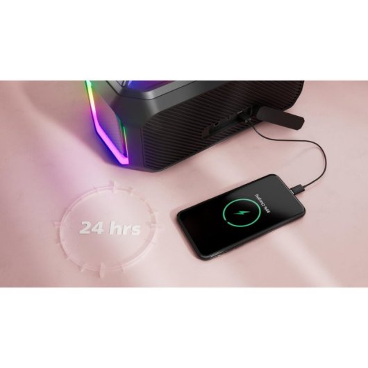 Altavoces Philips portátil inalámbrico y alámbrico 50 W con luces LED e IP67