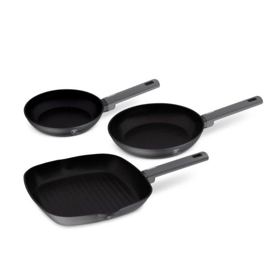Juego de sartenes Berlinger Haus Anthracite 3 piezas aluminio forjado inducción 20/24/28 cm