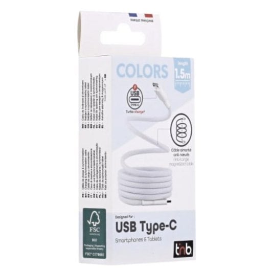 Cable TnB TCPDMAGBL USB-C Magnetique 60 W 1,5 m Bleu