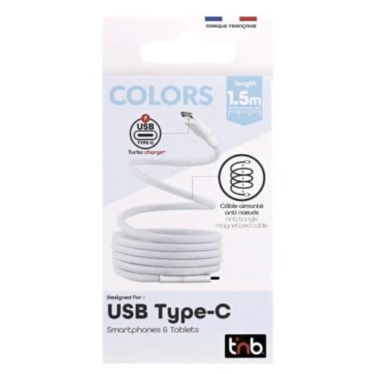 Cable TnB TCPDMAGBL USB-C Magnetique 60 W 1,5 m Bleu