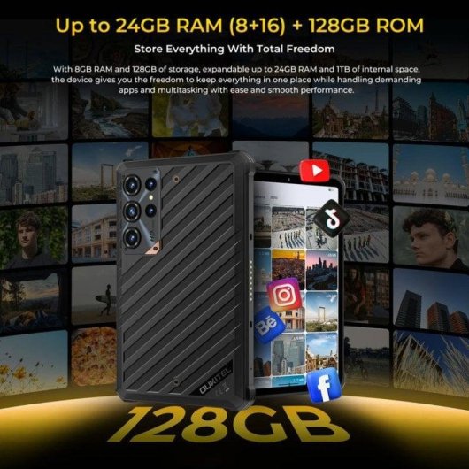 Tablet Oukitel RT11 WiFi + 5G 8" 8GB 128GB Negro