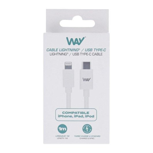 Cable TnB WCBL01 USB-C a Lightning 1 m Blanco