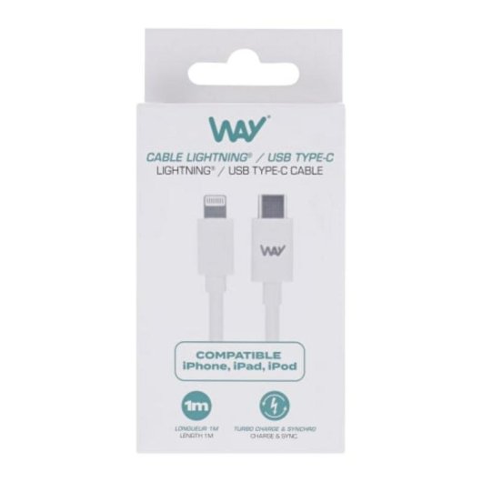 Cable TnB WCBL01 USB-C a Lightning 1 m Blanco