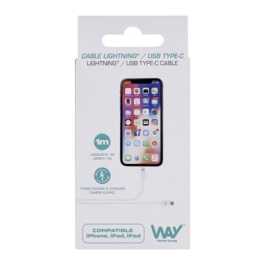 Cable TnB WCBL01 USB-C a Lightning 1 m Blanco
