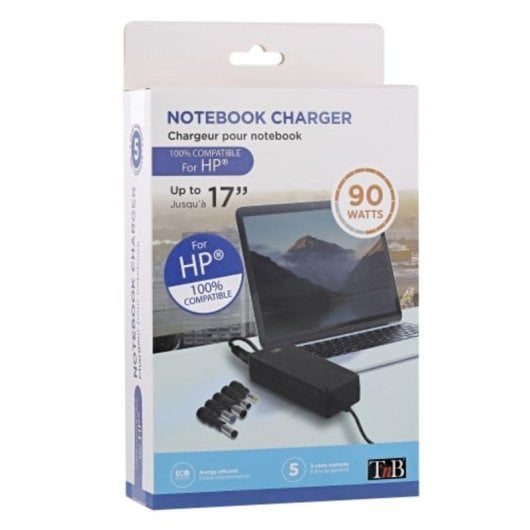 Cargador TnB 90W para Portátil HP con 5 Adaptadores