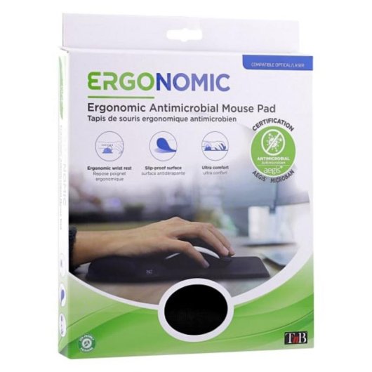 Tappetino per mouse Ergo-design TnB TSED200BK Gel antimicrobiano