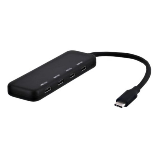 Hub TnB 4 portas USB-C 5 Gbps TCHUB4USBC compacto preto