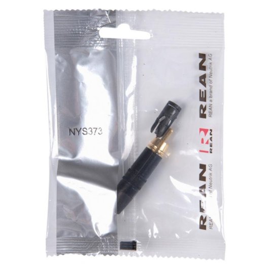 Stecker RCA Neutrik NYS373-0 schwarz vergoldete Kontakte