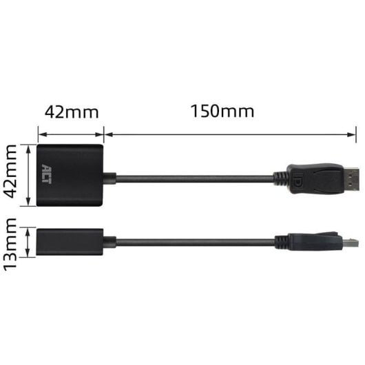 ACT DisplayPort zu VGA Adapter 0,15 m 1080p