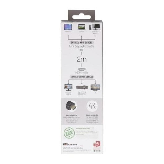 Kabel Mini DisplayPort zu HDMI 4K 2 m TnB Schwarz