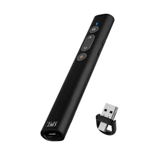 Puntero Presentador Laser Inalámbrico TnB LASEREMOTE2 Recargable USB-C