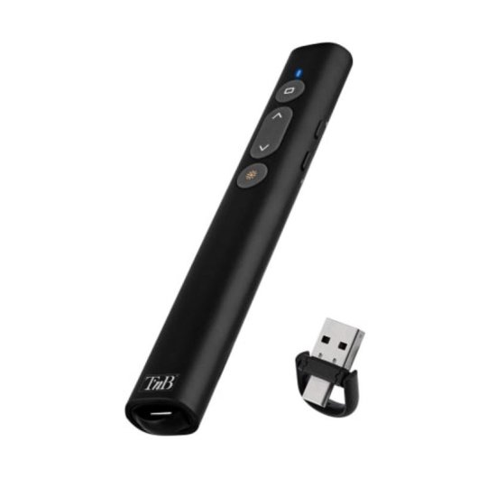 Puntero Presentador Laser Inalámbrico TnB LASEREMOTE2 Recargable USB-C