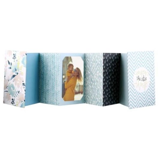 Álbum de fotos TnB Lensy en acordeón 10 x 15 cm azul y blanco
