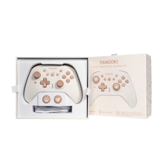 Mando Inalámbrico Blade TANOOKI Cozy Bluetooth PC Switch 2 Android iOS Crema