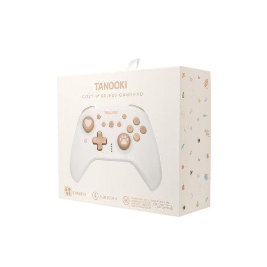 Mando Inalámbrico Blade TANOOKI Cozy Bluetooth PC Switch 2 Android iOS Crema