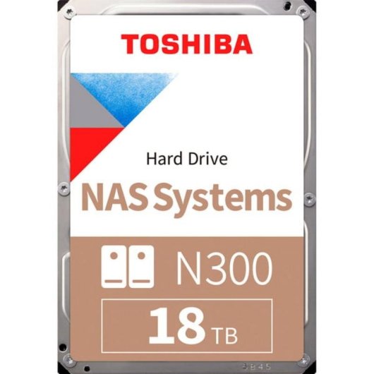 Disco duro interno Toshiba 18 TB SATA III 7200 RPM N300 NAS CMR