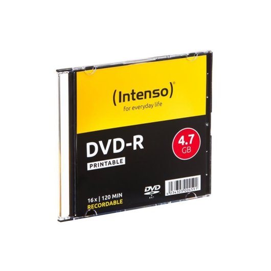 DVD-R Intenso stampabile 4,7 GB 16x - 10 pezzi