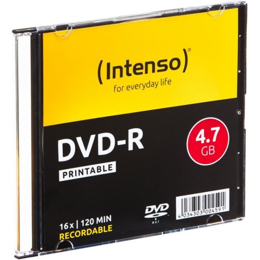 DVD-R Intenso stampabile 4,7 GB 16x - 10 pezzi