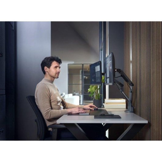 One For All DM7210 Doppel-Monitorhalterung Tisch 13 bis 35" VESA 75x75 bis 100x100 Max 9Kg