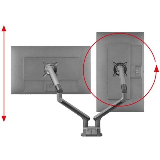 One For All DM7210 Doppel-Monitorhalterung Tisch 13 bis 35" VESA 75x75 bis 100x100 Max 9Kg