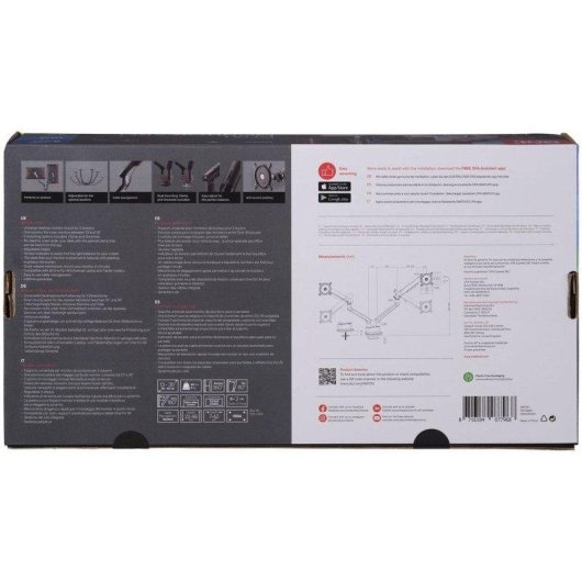 One For All DM7210 Doppel-Monitorhalterung Tisch 13 bis 35" VESA 75x75 bis 100x100 Max 9Kg