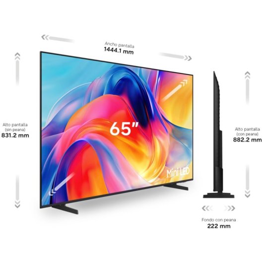TV Samsung Mini LED TU65M70HAUXXC 65" 4K UltraHD 120Hz Smart TV Tizen HDR10+ AI