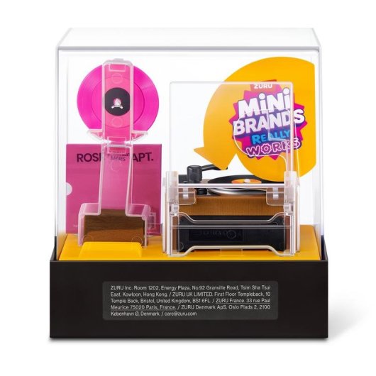 Figura de juguete ZURU Mini Brands Mini Vinyls Serie 1 Tocadiscos funcional