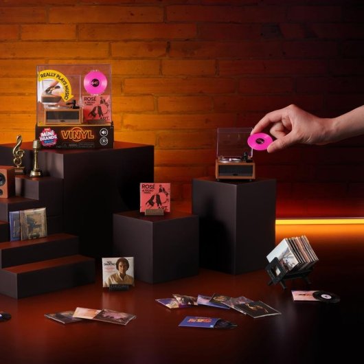 Figura de juguete ZURU Mini Brands Mini Vinyls Serie 1 Tocadiscos funcional