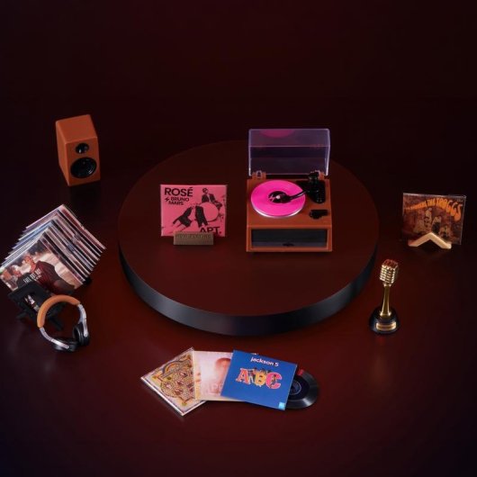 Figura de juguete ZURU Mini Brands Mini Vinyls Serie 1 Tocadiscos funcional